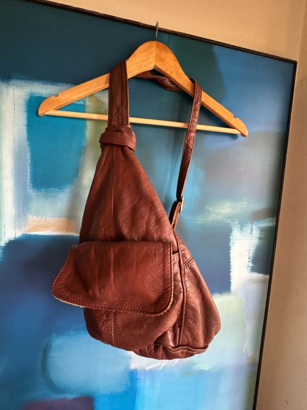 Vintage leather Bag Brown Crossbody Sling bag